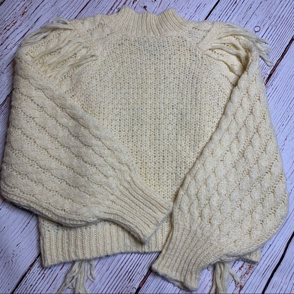 ASOS Cable Knit Fringe Sweater - Picture 12 of 15